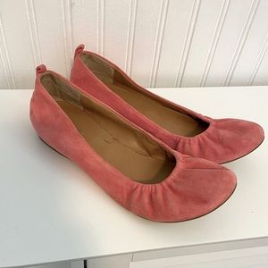 Coral J Crew ballet flats